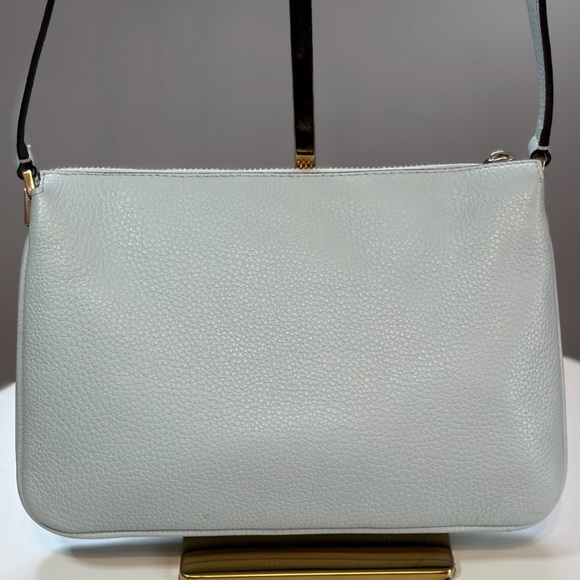 Kate Spade Leila Triple Gusset Crossbody Bag Dewy Blue MSRP $288 EUC - Picture 5 of 16